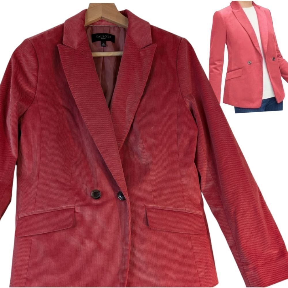 Soft Pink Cotton Corduroy Blazer Size 6 petite
